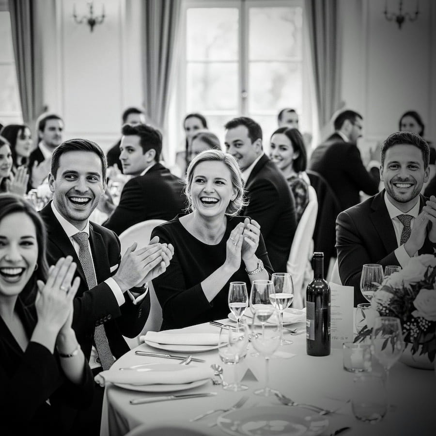 Zuschauer bei einem Auftritt von Zauberer Florian Schädlich in Miltenberg